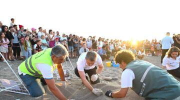 Antalya Mavi Akdeniz İnisiyatifi Kapsamında Caretta Caretta Yavruları Denizle Buluştu